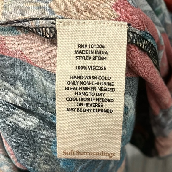 Soft Surroundings Floral Patchwork colorful maxi Dress fall size medium - Picture 7 of 7